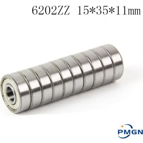 15pcs ABEC-5 6202ZZ 6202Z 6202Z 6202 ZZ 15x35x11mm 15*35*11 Metal seal Miniature Bearing High quality Deep Groove Ball Bearing