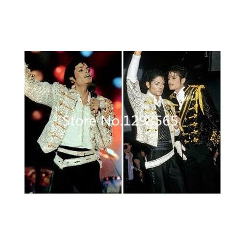 2015 Michael Jackson new dance stage costumes uniforms concerts Moonwalk stage costumes Size