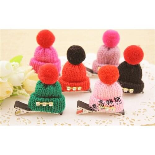 2017 Korean Pet hair accessories Cute Dog Christmas hat multicolor hair accessories wholesale pet clip 20pcs/lot