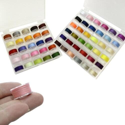 40% Hot Sales!!! 25/36 Colors Transparent Sewing Thread Spool Bobbin Box Storage Organizer Holder