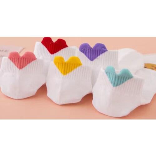5Pairs New Arrivl Fashion Socks Woman 2020 New Spring Ankle Girls Cotton Color Novelty Girl Cute Heart Funny Sock 35-40