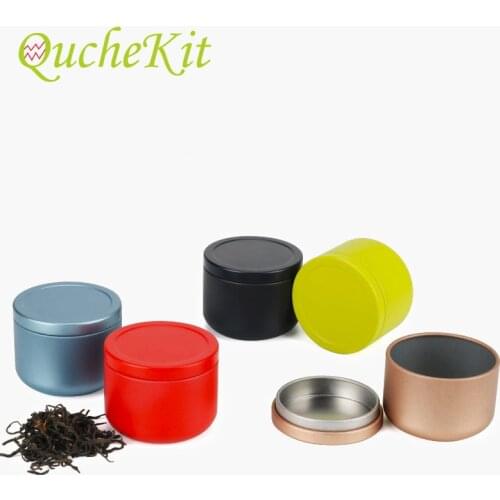 5pcs Mini Tin Jars Tea Cans Metal Storage Box Coffee Tea Candy Biscuits Cookie Gift Boxes Portable Tea Packaging Sealed Cans