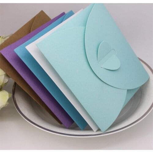 500pcs/lot 13*13cm Imported 260g Kraft Paper CD Envelope Bag Peach Heart Single Piece Loaded Western Style Retro Style Package