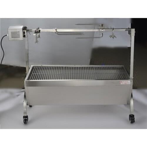 Stainless steel auto charcoal BBQ roasted whole lamb stove motor charcoal bbq barbecue grill,40kg meat and no windshield
