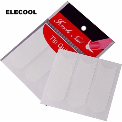 ELECOOL Smile U Type White Manicure Guide Tips Striping Tape Sticker Decals Nail Art Decoration Tool