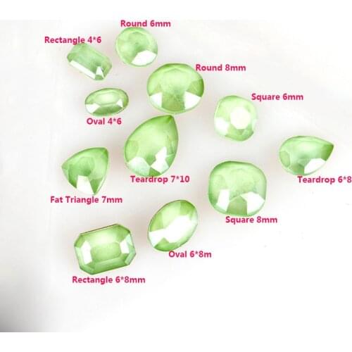 Free Shipping 100pcs Crystal Shiny 3D Nail Art Rhinestones Colorful Horse Eye/Waterdrop/Triangle/Square/Diamond DIY Decor Charms