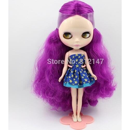Free shipping cost action figure dolls(purple hair)
