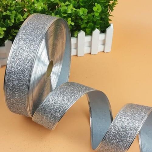 2m Glitter Ribbon Wedding Party Decoration Handmade Ribbon Gift Wrapping Hair Bowknot DIY Christmas Ribbon Scrapbooking Crafts
