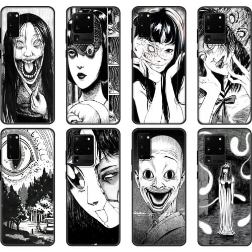 Black tpu Case For Samsung galaxy S20 /S20 PLUS/S20 ultra/S20+ /S20FE back cover Junji Ito Tees Horror