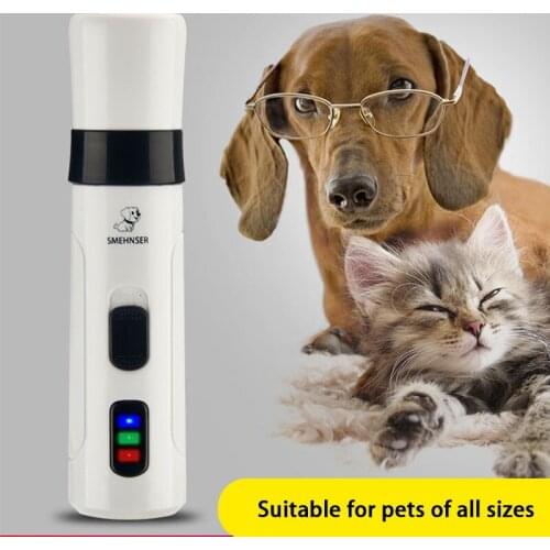 Pet nail polisher dog electric manicure device USB rechargeable nail clippers cat teddy nail scissors cleaning supplies