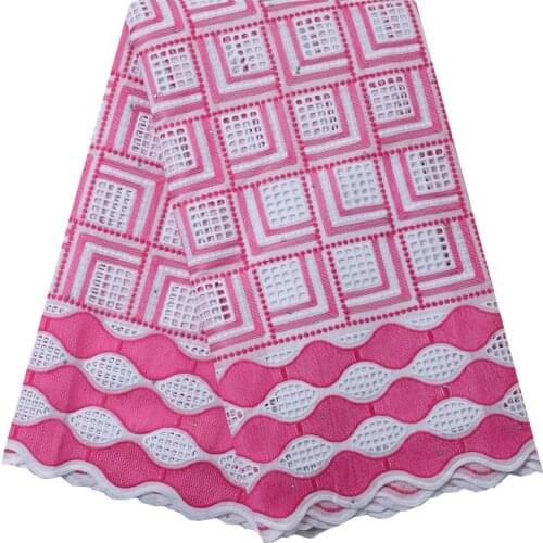 Zhenguiru Cotton Swiss Voile Fabric Beautiful Checkered Shape African Lace Fabric Embroidery Nigeria Fabric For Party Wear A2206