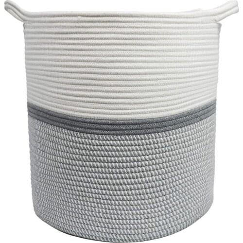 Cotton Rope Woven Storage Basket Toy Clothes Sorting Storage Basket Dirty Clothes Basket Cotton Rope Basket