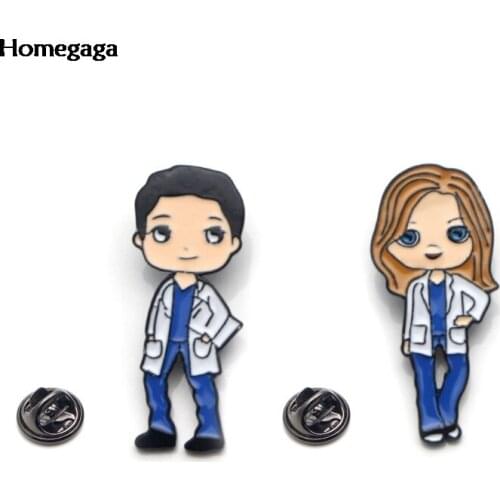 Homegaga Greys Anatomy doctors Zinc pins para backpack pride clothes for bag shirt hat insignia badges brooches men women D1806