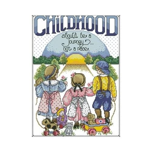 Joan Elliott-Children Counted Cross Stitch 11CT 14CT 18CT Cross Stitch Kits Embroidery Needlework Sets