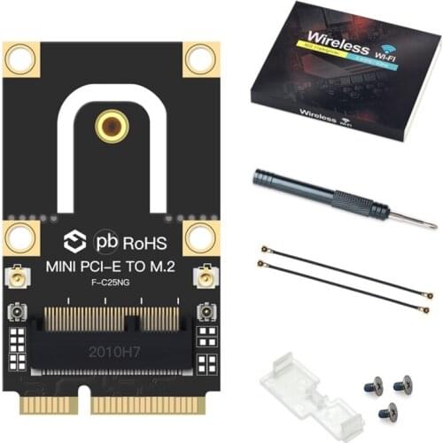 M.2 NGFF to Mini PCI-E (PCIe+USB) Adapter for M.2 Wifi Bluetooth Wireless Wlan Card for AX200 9260 8265 for Laptop
