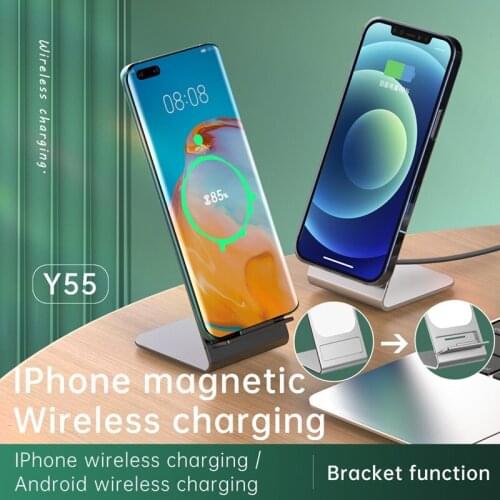 Tongdaytech 15W Magnetic Phone Wireless Charger Holder Stand For Iphone 12 Pro Max Samsung Xiaomi Wireless Charging Station