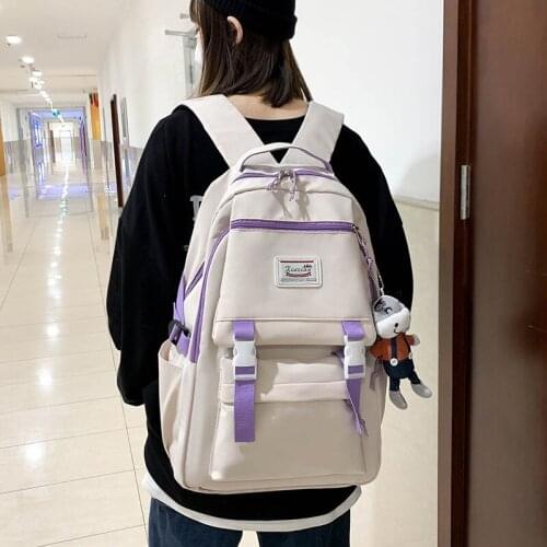 Fashion Backpack Nylon Women Backpack New Shoulder Bag New Red School Bag for Teenager Girls School Backapck Female Tas Sekolah