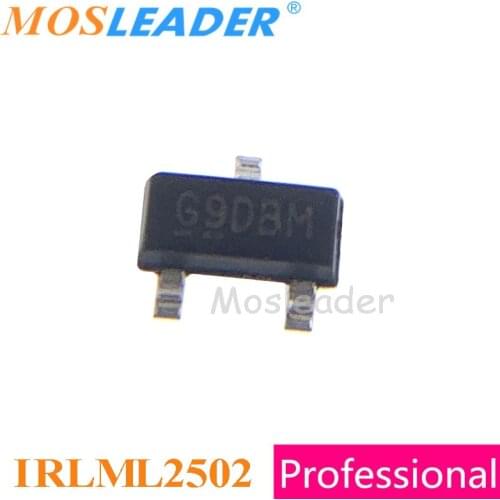 Mosleader IRLML2502 SOT23 1000PCS IRLML2502TRPBF IRLML2502TR IRLML2502PBF N-Channel 20V Chinese High quality