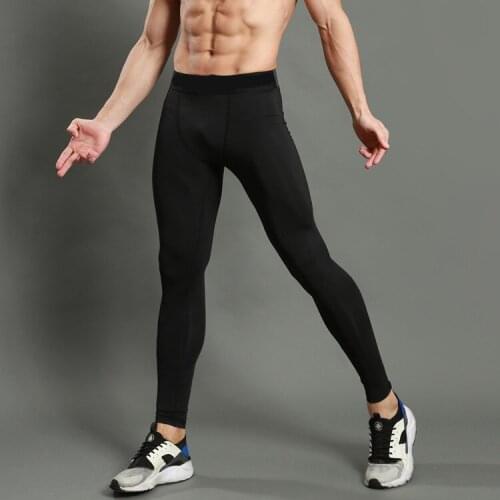 Mens Gym Compression Leggings Sport Training Pants Men Running Tights Trousers Men Sportswear Dry Fit Jogging Pants
