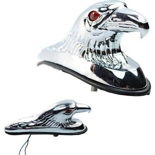 New Chrome Front Fender Frame Eagle Head Ornament Statue for Motorcycle Motorbike ATV Car Bonnet Car Styling