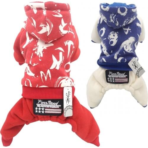 NEW Autumn Winter Dog Jumpsuit Pet Outfit Clothes for Small Pet 3 Color Fleece Inside XS S M L XL 2XL