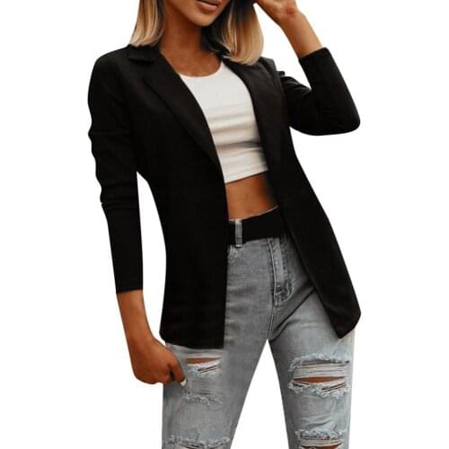 New Fashion Women Blazers Elegant Solid Color Plus Size Slims Cardigan Blazer Dress Jacket Office Suit Coats Streetwear