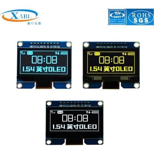 XABL 1.54 Inch OLED Module Resolution 128*64P OLED Display Module SSD1309 9Pin SPI PM material SPI Factory Outlet Custom Size