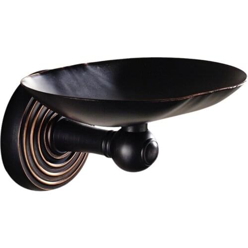 Luxury Black Soap Tray Antique Bathroom Soap Box Brass Hanging Wall Soap Dish Bathroom Accessories