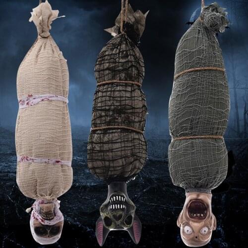 Halloween Decoration Mummy Corpse Pendant Swing Upside Down Bat Voice Control Switch Horror Toys Halloween Decorations for Home