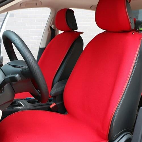 Universal Car Seat Cover Ultra-thin Soft Car Seat Protector Anti-slip Breathable Auto Seat Cushion Linen Seat Cloak Accessories