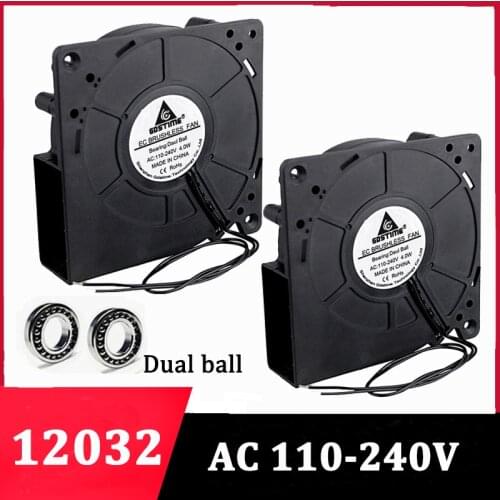 Gdstime Cooling Fan 120mm 12032 EC 110V 120V 220V 240V Axial 120x120x32mm Ball PC Cooler EC Brushless Blower Exhaust Fan