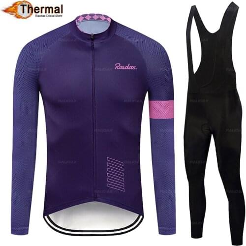 Winter Mens Team Long Sleeve Warm Fleece Thermal Jersey Jackets Bibshorts Set Bike Ropa Ciclismo Offroad Coat Cycling Clothing