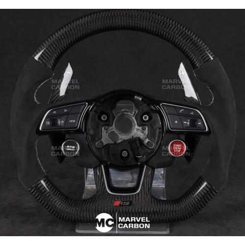 100% REAL CARBON FIBER STEERING WHEEL COMPATIBLE WITH Audi RS