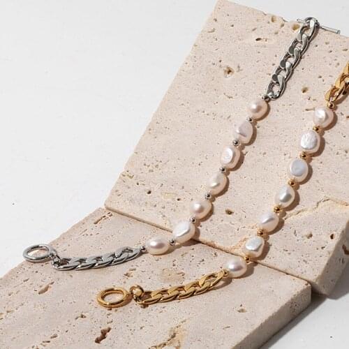 2021 New Elegant 100% Natural Pearl 14KGF Chain Bracelet High Quality Bracelet бижутерия для женщин 18cm