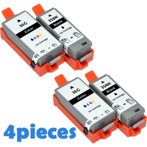 4pcs Compatible Ink Cartridges PGI35 CLI36 PGI-35 CLI-36 PGI 35 CLI 36 For Canon Pixma IP100B IP100 IP100 mini 260 320 printers