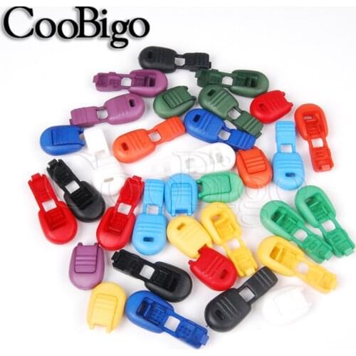 5Pcs Zipper Pull Cord Ends Clip Colorful Plastic For Tether Tip Cord Lock Paracord Cord Backpack Garment Accessory 15mm*22mm