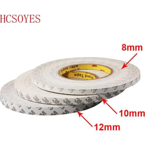 50M/Roll 8mm 10mm 12mm 3M Adhesive Tape Double Sided Tape for 3528 5050 ws2811 Led strips