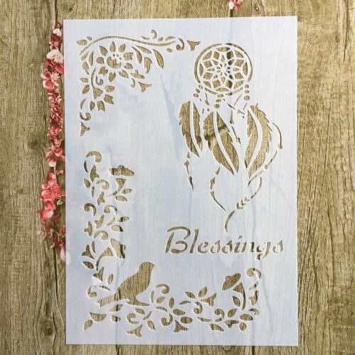 A4 29 * 21cm Polynesia earring DIY Stencils Wall Painting Scrapbook Coloring Embossing Album Decorative Paper Card Template