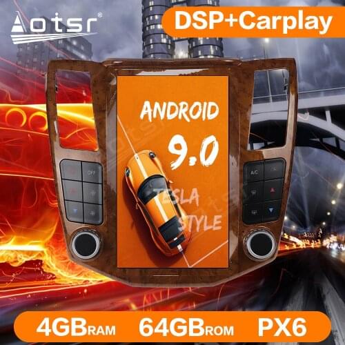 Tesla Style Android 9 64G Car Multimedia Auto radio player GPS Navigation For Lexus RX300 RX330 RX350 RX400H 2004 - 2007 PX6 DSP