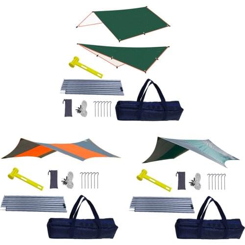 Tent Rain Fly Tarp Waterproof Large Lightweight Camping Tent Tarp Shelter Outdoor Camping Sunshade Canopy Picnic Mat #W