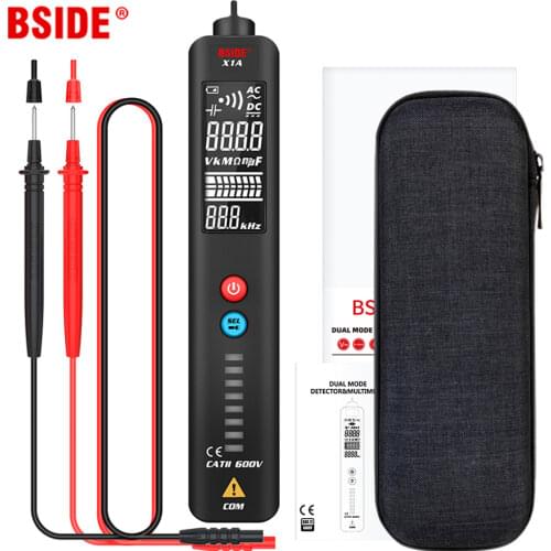 BSIDE Digital Multimeter Pen Type Meter Smart DC AC Voltmeter Auto range Voltage Resistance Continuity NCV Hz Tester Tool