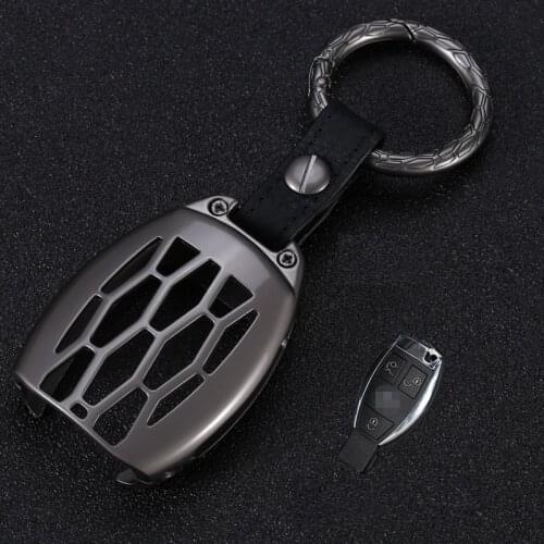 Zinc alloy Key Case Cover for Mercedes Benz B200 C180 E260L S320 GLK300 CLA CLS S400 fob keychain ring Car Styling