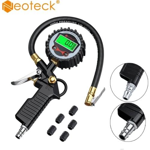 Neoteck Digital Tire Pressure Gauge Tire Inflator Gauge 200 PSI Car Tire Air Pressure Gauge Vehicle Inflation Tire Air Inflator