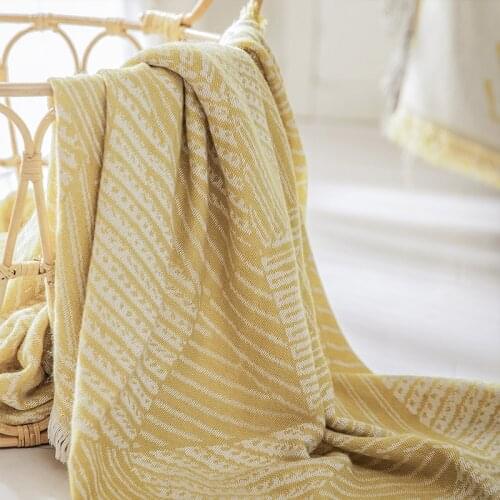Decorative Throw Blanket with Fringes or Couch Sofa Chair Blanket Soft Warm Lightweight Summer Home Decor Decorative for Couch