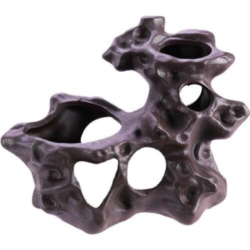 Fish Creative Decoration Shrimp Aquarium Ceramics Ornament Landscape Purple Sand Pottery Hide House Breed Place Driftwood