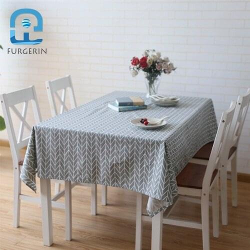 FURGERIN Wedding Tablecloth Linen Table Cover dining table cloth rectangular home farmhouse decor Geometric Photographic Cloth