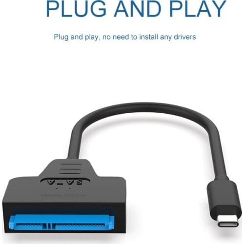 Type C Cable Converter USB 3.0 SATA Drive Wire Adapter Wired Convert Male to 2.5 HDD SSD Cable for Computer