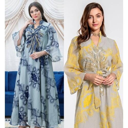 Kaftan Turkey Dubai Abayas For Women Ethnic Evening Dress Marrokanische Kleider Vestidos Mujer Musulmana African Dresses