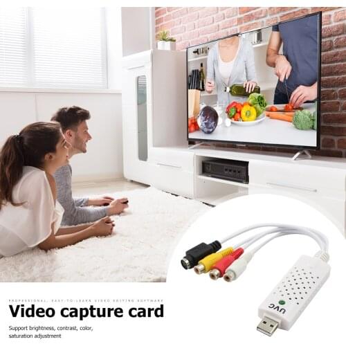 ALLOYSEED Portable USB 2.0 Video Audio Capture Card VHS to DVD Adapter Video Capture Converte For Win/10/8/7 Mac IOS