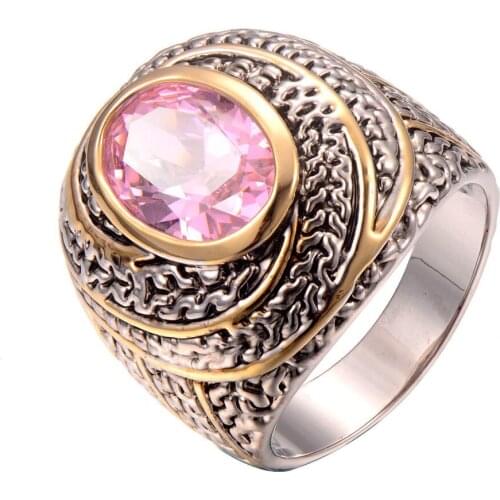 Pink Crystal Zircon925 Sterling Silver Ring Fashion Ring Size 6 7 8 9 10 F1246
